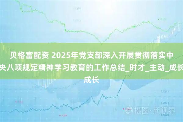 贝格富配资 2025年党支部深入开展贯彻落实中央八项规定精神学习教育的工作总结_时才_主动_成长