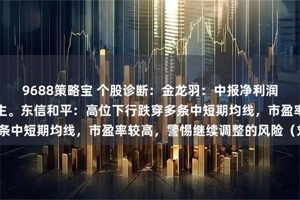 9688策略宝 个股诊断：金龙羽：中报净利润下滑，反复震荡走势为主。东信和平：高位下行跌穿多条中短期均线，市盈率较高，警惕继续调整的风险（刘欣）
