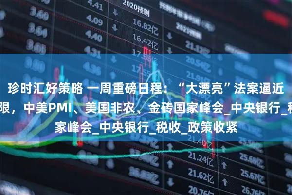 珍时汇好策略 一周重磅日程：“大漂亮”法案逼近“7月4日”大限，中美PMI、美国非农、金砖国家峰会_中央银行_税收_政策收紧